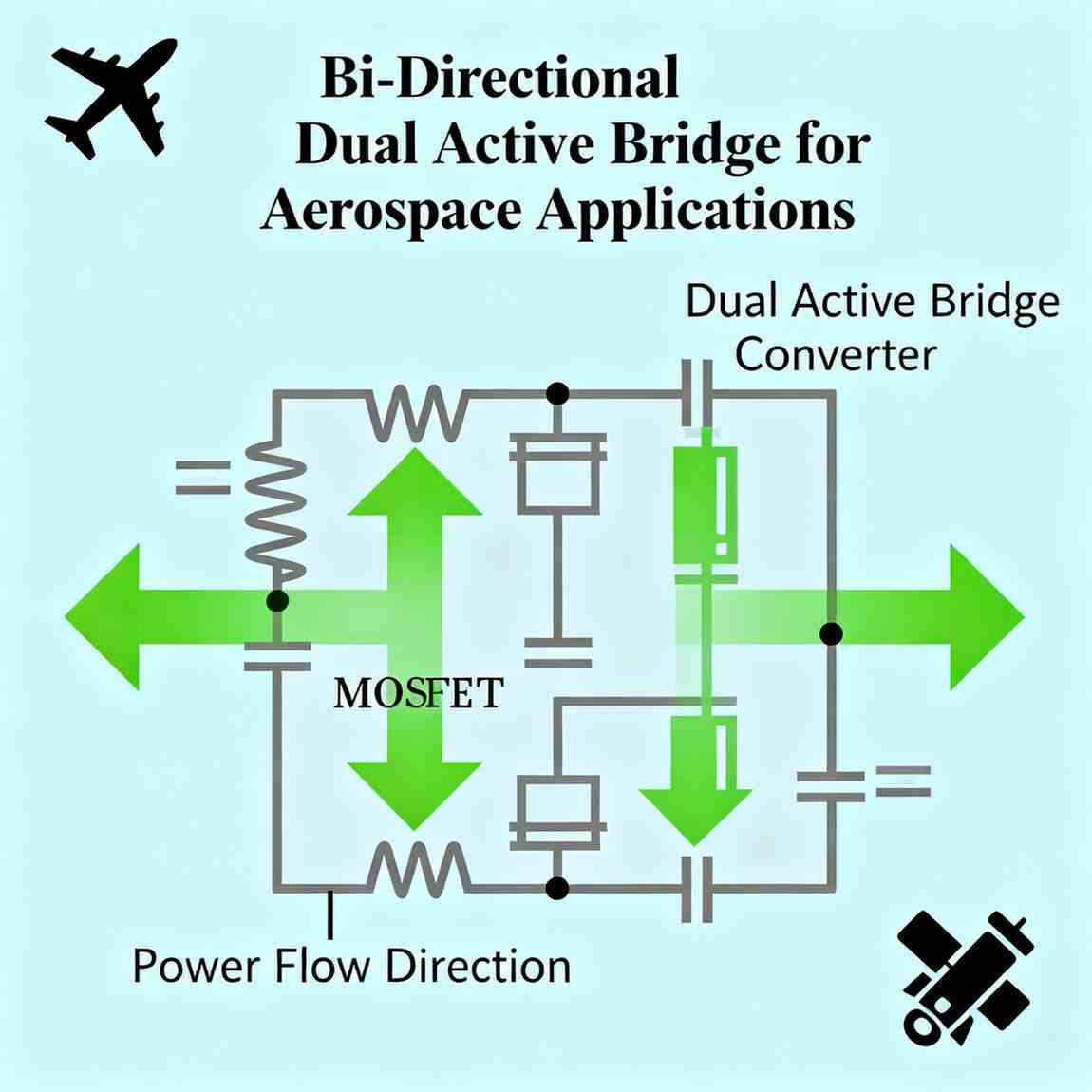 bi directional dual active bridge for aerospace applications