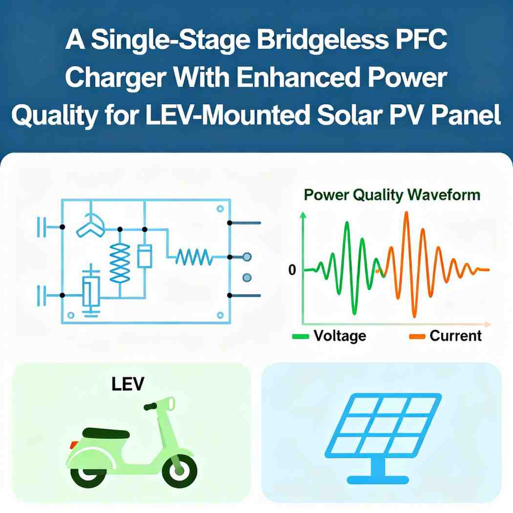 pfc charger with enhanced power quality for lev mounted solar pv panel