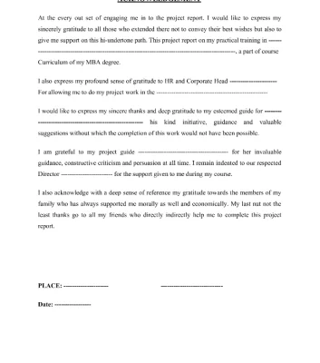 6. acknowledgement page