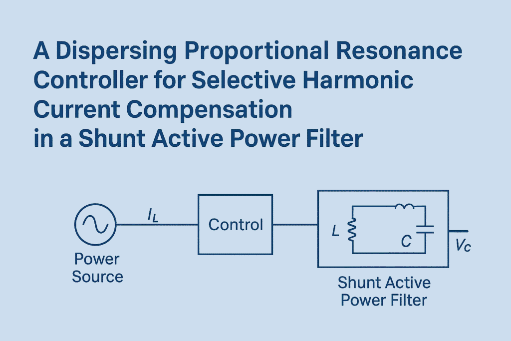 dispersing proportional resonance controller for selective harmonic current compensation in a shunt active power filter