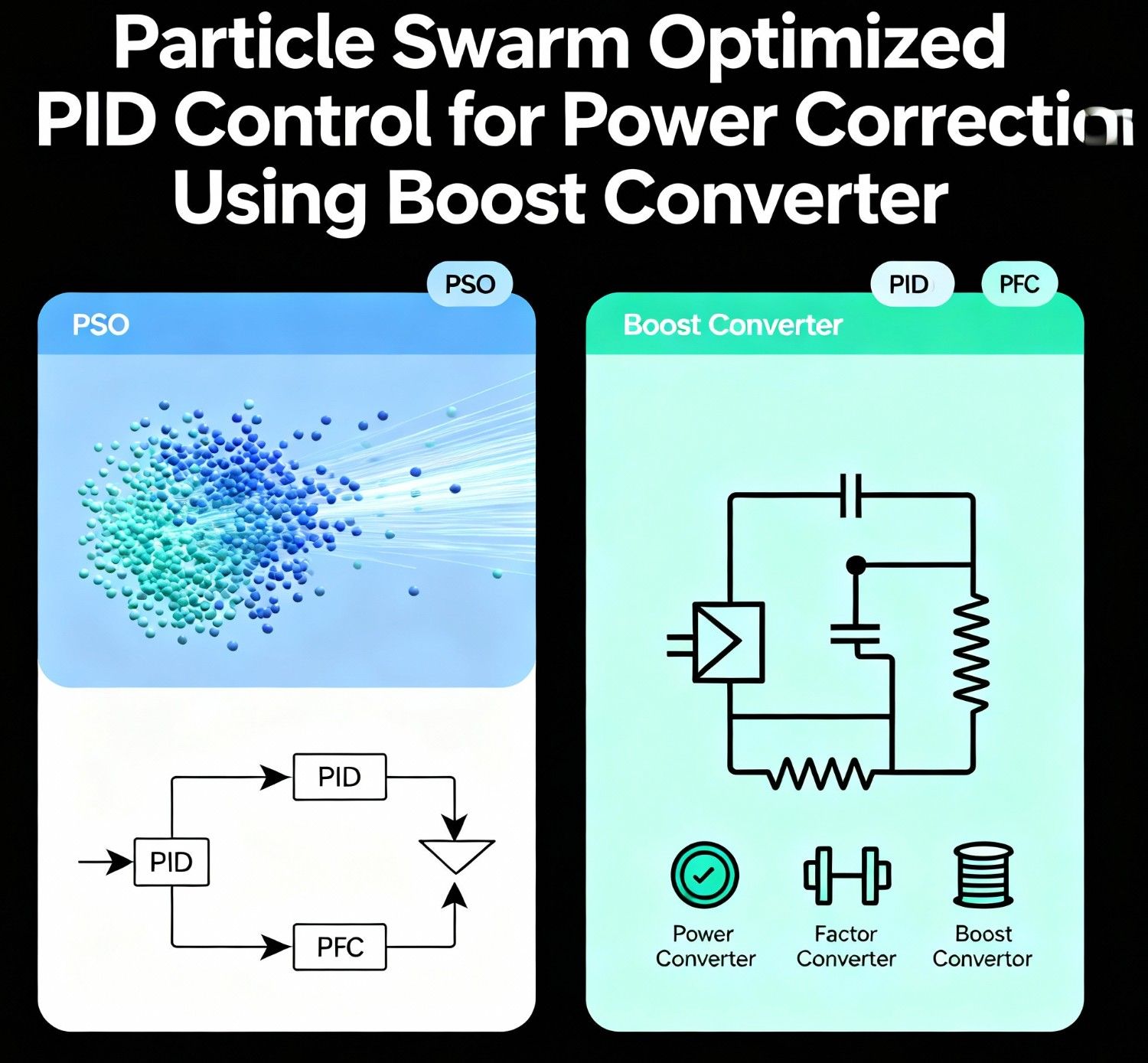 Block diagram of PSO-PID controlled boost converter for power factor correction