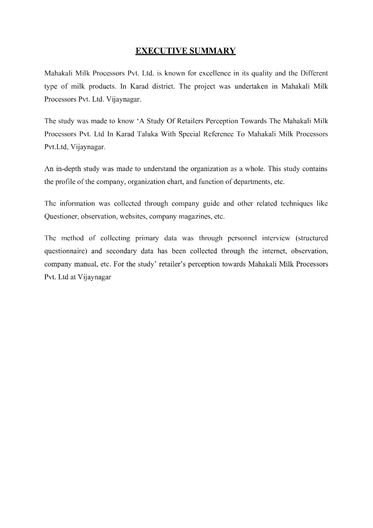 7. Executive Summary